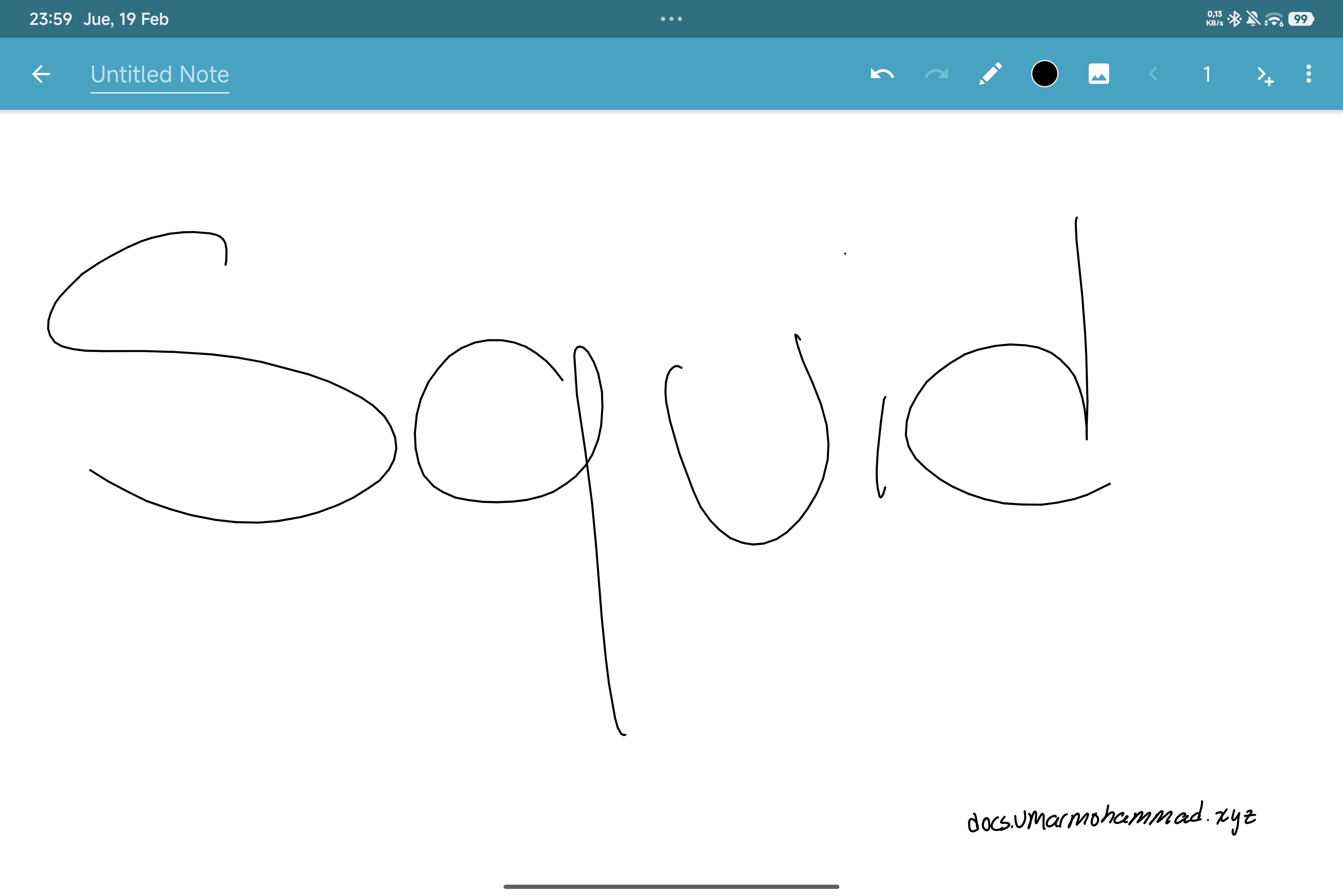 Captura de Squid Notes